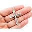 Pendant Cross 1.25ctw Round Diamonds 14kw 1.4x1.05" 16" 6.71g 126050027