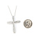 Pendant Cross 1.25ctw Round Diamonds 14kw 1.4x1.05" 16" 6.71g 126050027