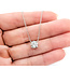 Necklace Solitaire 1.00ct Round Lab Grown Diamond 14kw 18" 2.46g 126040070
