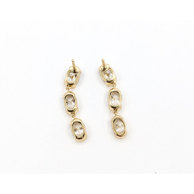 Earrings Dangle 2.50ctw Oval Lab Grown Diamonds 14ky .9x.15" 3.08g 126040052