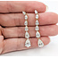 Earrings Graduated Dangle 4.50ctw Pear Lab Grown Diamonds 14ky 1.5x.25" 3.95g 126040051