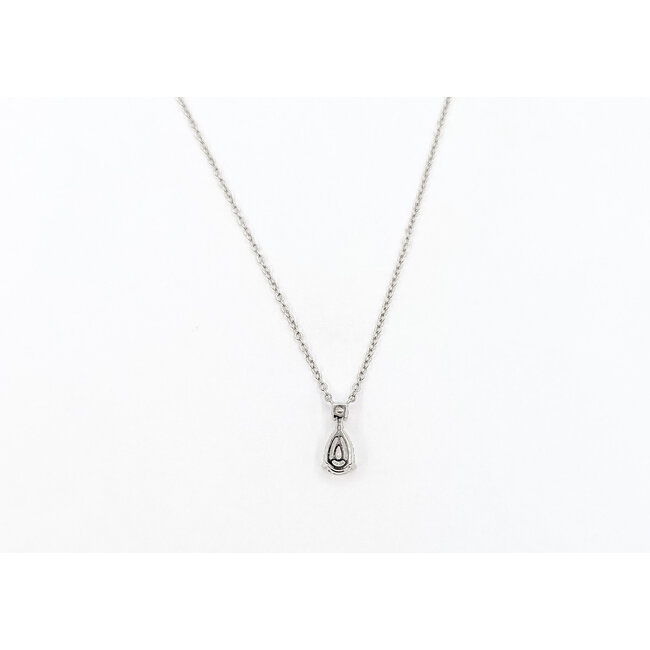 Necklace Solitaire 0.50ct Pear Lab Grown Diamond 14kw 18" 1.98g 126040065