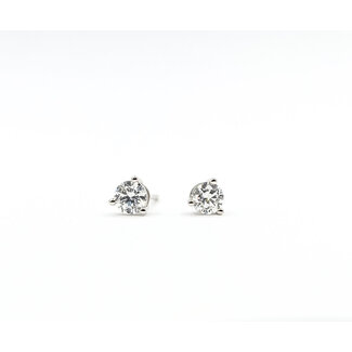 Earrings Stud 0.58ctw Round Lab Grown Diamonds 14kw 4.5mm 1.14g 126040057