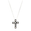 Pendant Cross W/Chain 1.00ctw Round Lab Grown Diamonds 14kw .6x.5" 16-17-18" 2.78g 126040073
