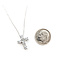 Pendant Cross W/Chain 1.00ctw Round Lab Grown Diamonds 14kw .6x.5" 16-17-18" 2.78g 126040073