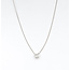 Necklace Solitaire W/Chain 0.75ct Cushion Lab Grown Diamond 14kw 16-17-18" 2.07g 126040075