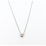 Necklace Solitaire W/Chain 0.75ct Cushion Lab Grown Diamond 14kw 16-17-18" 2.07g 126040075