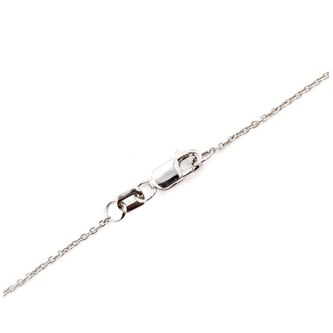 Necklace Solitaire W/Chain 0.75ct Cushion Lab Grown Diamond 14kw 16-17-18" 2.07g 126040075