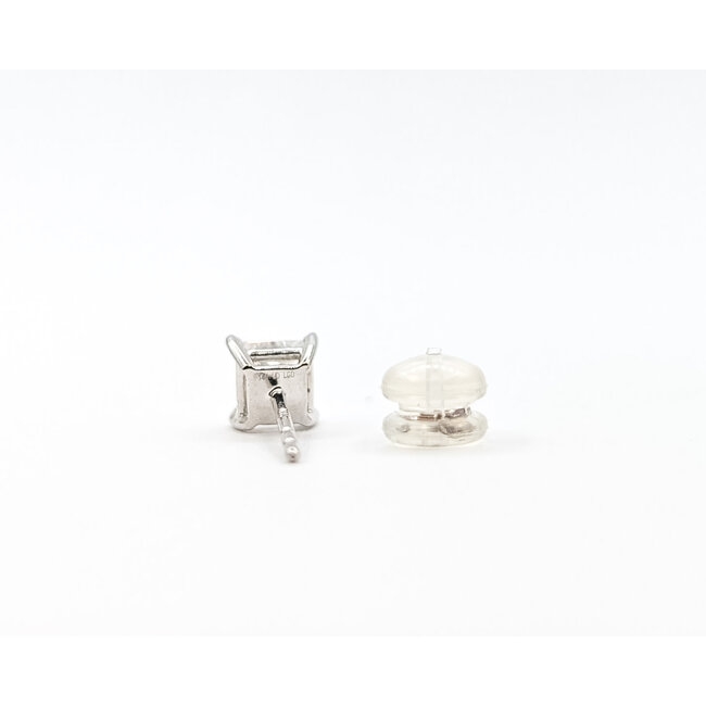 Earrings Stud 1.20ctw Princess Lab Grown Diamonds 14kw 4.5mm 1.32g 126040058