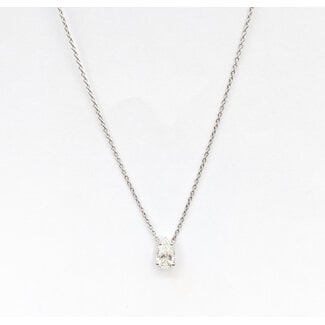 Necklace Solitaire 0.50ct Pear Lab Grown Diamond 14kw 18" 1.98g 126040065