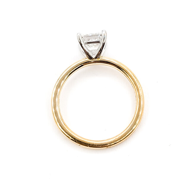 Ring Engagement Solitaire 1.00ct Princess Lab Grown Diamond 14ky 1.75mm Sz7 3.09g 126040040