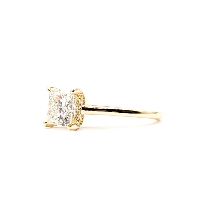 Ring Engagement Hidden Halo 1.80ct Princess Lab Grown Diamond 2.00ctw Lab Grown Diamonds 14ky 1.7mm Sz7 2.82g 126040044