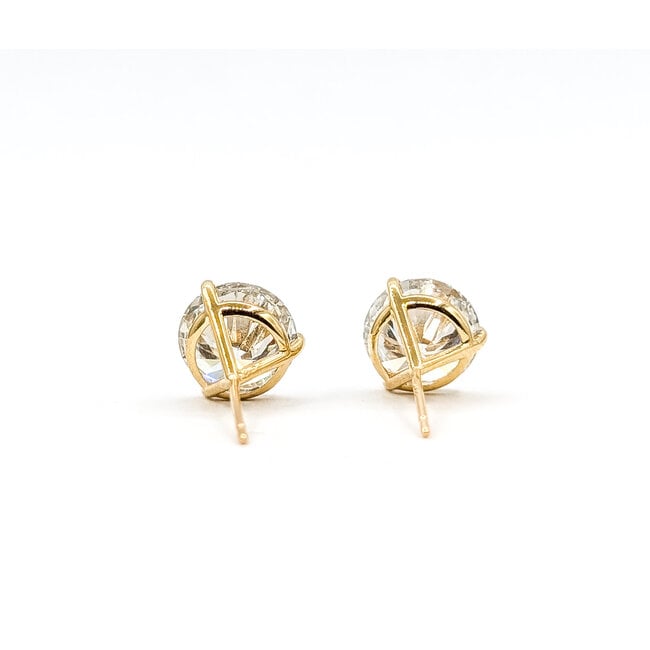 Earrings Stud 6.00ctw Round Lab Grown Diamonds IGI 18ky 9mm 2.7g 126040064