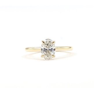 Ring Engagement Solitiare 1.00ct Oval Lab Grown Diamond 14ky 1.8mm Sz7 2.58g 126040050
