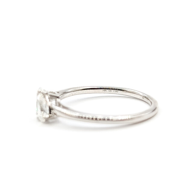 Ring Toi Et Moi 0.56ctw Oval & Pear Lab Grown Diamonds 14kw 1.5mm Sz7 2.05g 126040034