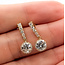 Earrings Stud Dangle 1.25ctw Round Lab Grown Diamonds 14ky .6x.25" 2.12g 126040053