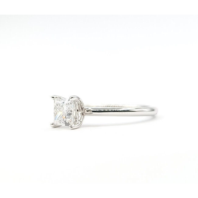Ring Engagement Solitaire 1.00ct Princess Lab Grown Diamond 14kw 2mm Sz7 3.10g 126040042