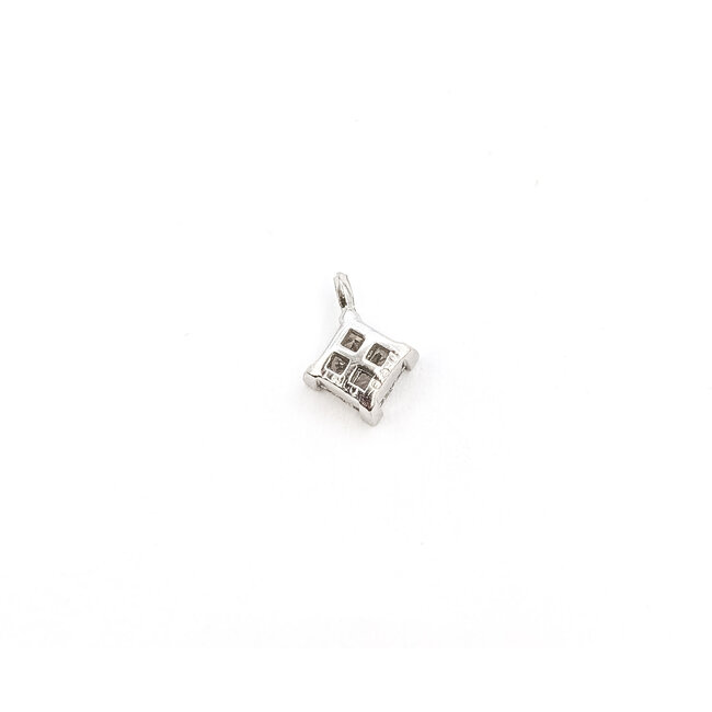 Pendant Illusion Set .50ctw Princess Diamonds 14kw 11.5x8.5mm 1.04g 126050034
