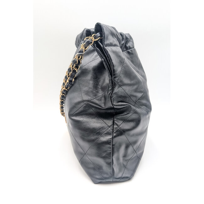 Handbag Chanel Quilted Calfskin Black 22  126055029