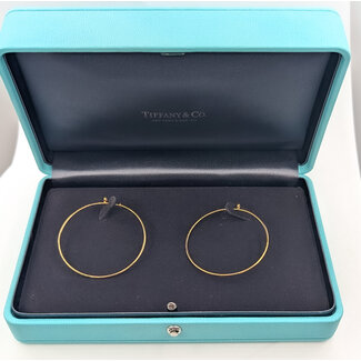 Earnings Tiffany & Co. Elsa Peretti Hoops .10ctw Round 1.2mm 1.6" 126050038