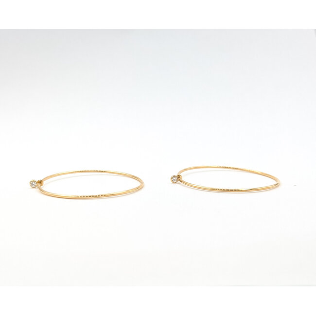 Earnings Tiffany & Co. Elsa Peretti Hoops .10ctw Round 1.2mm 1.6" 126050038