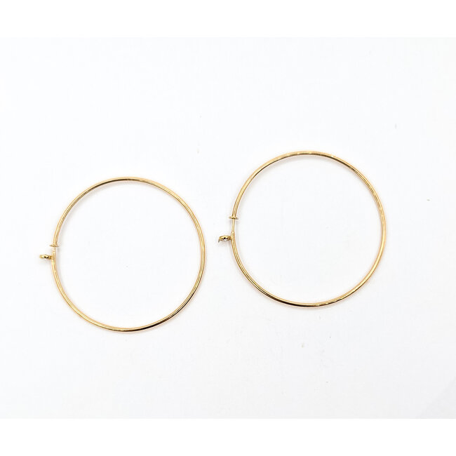 Earnings Tiffany & Co. Elsa Peretti Hoops .10ctw Round 1.2mm 1.6" 126050038