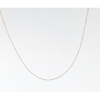 Necklace Gold Chain 14ky 0.37mm 17" 0.7g 126052005