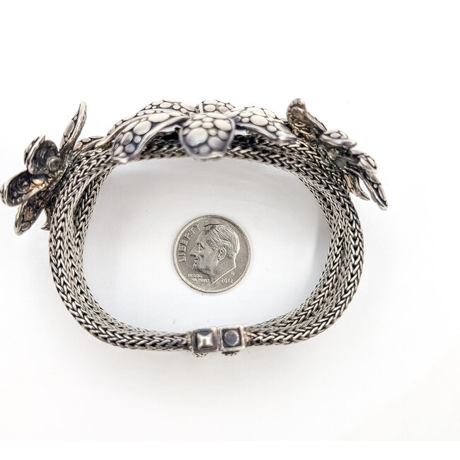 Bracelet John Hardy Wheat 3 Flower Bracelet 925 16.6mm 6.25" 84.7g 126052002