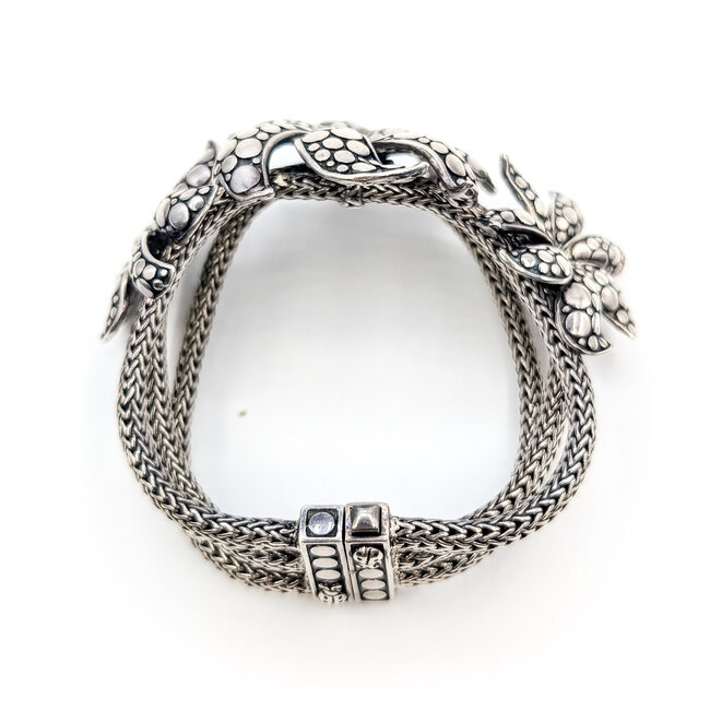 Bracelet John Hardy Wheat 3 Flower Bracelet 925 16.6mm 6.25" 84.7g 126052002