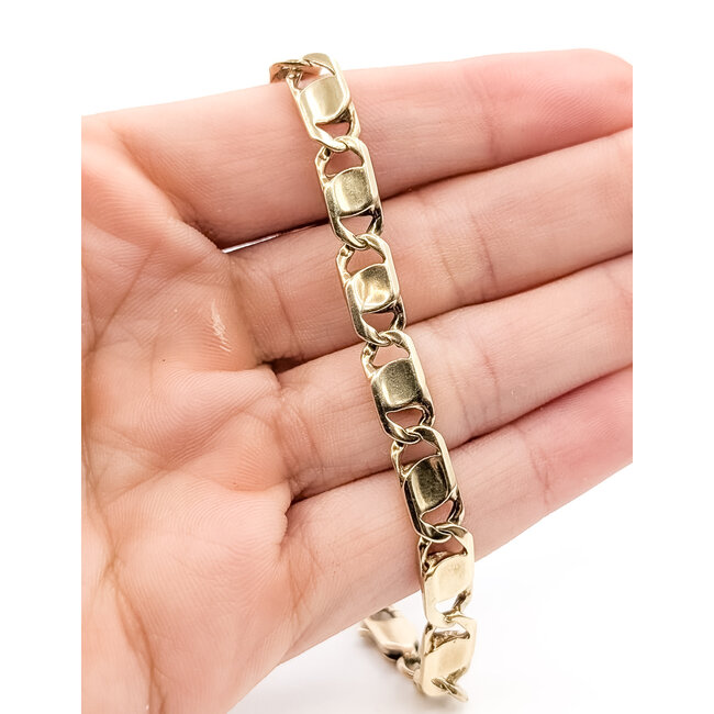 Bracelet Flat Mariner Link 14ky 6mm 7" 13.13g 126052006