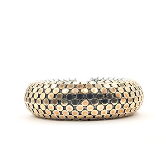 Bracelet John Hardy Dot Cuff 18ky & 925 22mm 7.25" 130g 126052001