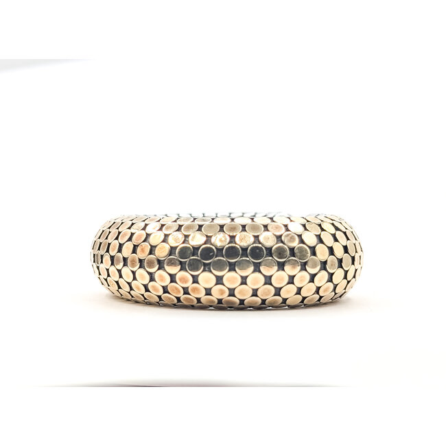 Bracelet John Hardy Dot Cuff 18ky & 925 22mm 7.25" 130g 126052001