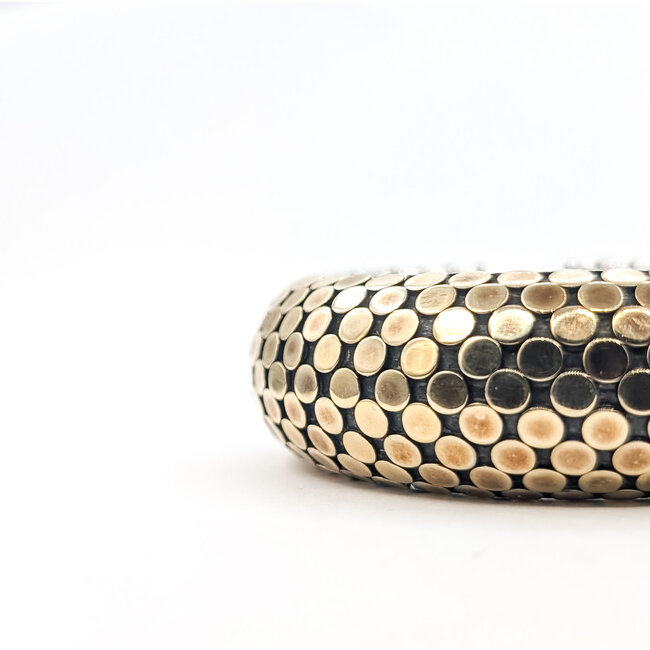 Bracelet John Hardy Dot Cuff 18ky & 925 22mm 7.25" 130g 126052001