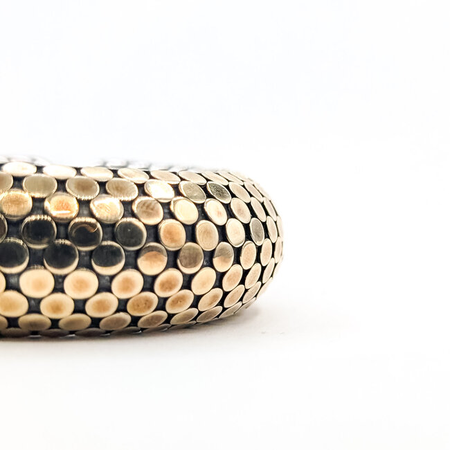Bracelet John Hardy Dot Cuff 18ky & 925 22mm 7.25" 130g 126052001