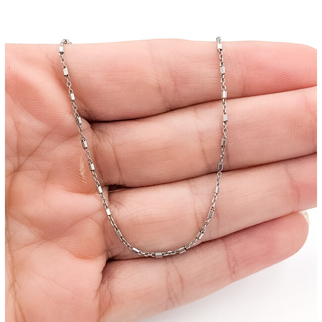 Necklace Italian Bar Link Chain 925 1.93mm 18" 2.1g 126052003