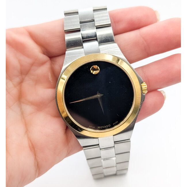 Watch Movado Museum Classic Two-Tone 40mm Stainless Steel 8.25" Watch Only 126046017