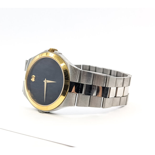 Watch Movado Museum Classic Two-Tone 40mm Stainless Steel 8.25" Watch Only 126046017