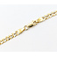 Necklace Pave Cuban Chain Gold Plated 925 4.2mm 20" 126052014