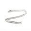 Necklace Cuban Chain Rhodium Plated 925 4.4mm 20" 126052008