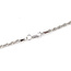 Necklace Diamond-Cut Rope Chain Rhodium Plated 925 3mm 20" 126052013