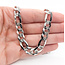 Necklace Pave Figaro Chain Rhodium Plated 925 7.8mm 20" 126052012