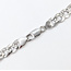Necklace Pave Figaro Chain Rhodium Plated 925 7.8mm 20" 126052012