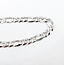 Necklace Pave Figaro Chain Rhodium Plated 925 7.8mm 20" 126052012