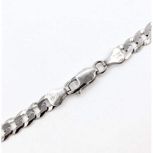Necklace Cuban Chain Rhodium Plated 925 6.25mm 20" 126052010