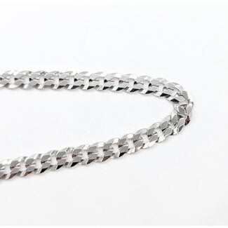 Necklace Cuban Chain Rhodium Plated 925 6.25mm 20" 126052009