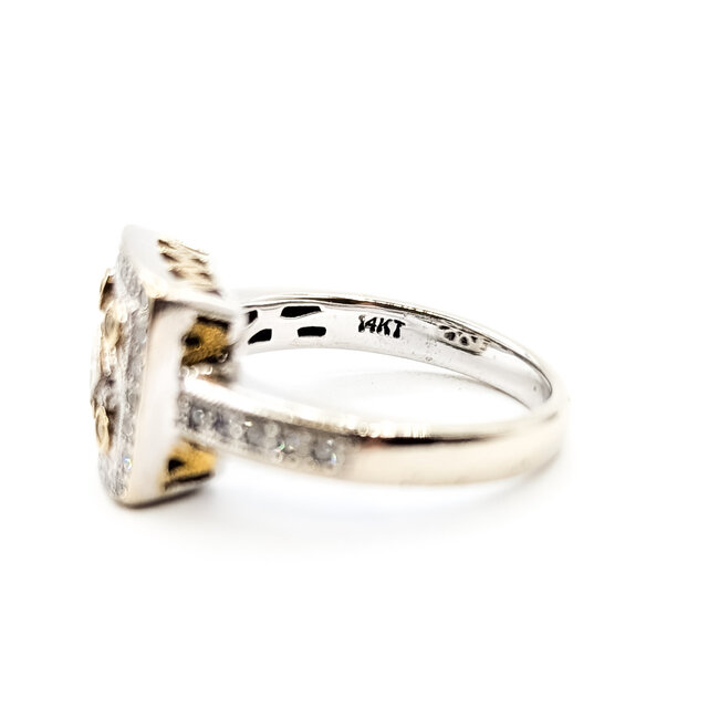 Ring Milgrain .50ctw Round Diamonds 14kw 12mm Sz6 5.75g 126040120