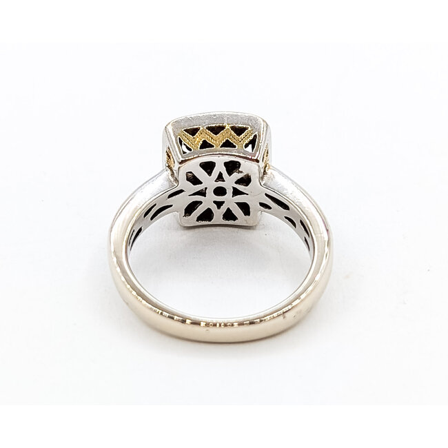 Ring Milgrain .50ctw Round Diamonds 14kw 12mm Sz6 5.75g 126040120