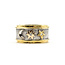Ring Moon, Sun, Star .03ctw Round Diamonds 18ktt 10mm Sz5.75 8.78g 126040110