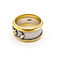 Ring Moon, Sun, Star .03ctw Round Diamonds 18ktt 10mm Sz5.75 8.78g 126040110