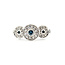 Ring 3-Station Halo .40ctw Round Diamonds 14kw 8.5mm Sz6.5 4.12g 126040109
